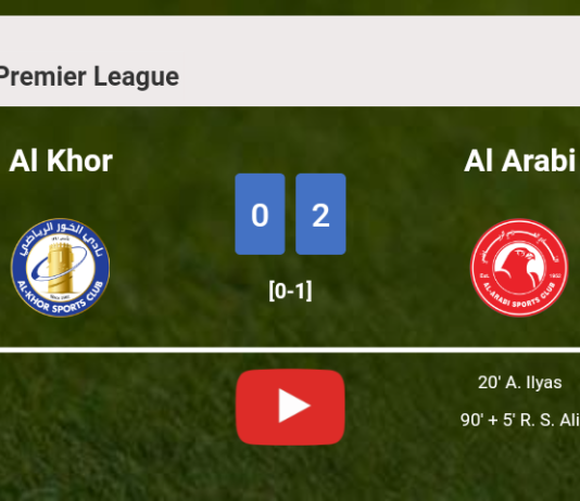 Al Arabi defeats Al Khor 2-0 on Thursday. HIGHLIGHTS