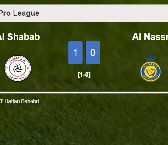 Al Shabab prevails over Al Nassr 1-0 with a goal scored by H. Bahebri