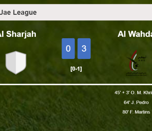Al Wahda conquers Al Sharjah 3-0