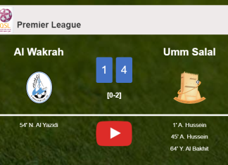 Umm Salal overcomes Al Wakrah 4-1. HIGHLIGHTS