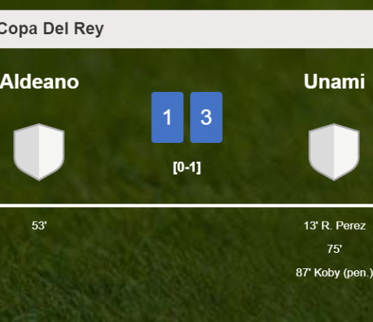 Unami defeats Aldeano 3-1