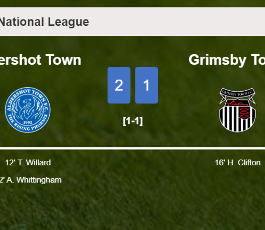 Aldershot Town defeats Grimsby Town 2-1