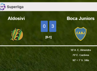 Boca Juniors conquers Aldosivi 3-0