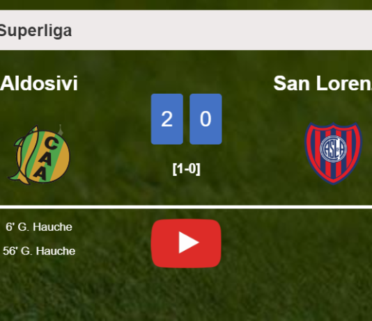 G. Hauche scores a double to give a 2-0 win to Aldosivi over San Lorenzo. HIGHLIGHTS