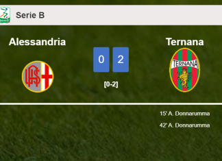 A. Donnarumma scores 2 goals to give a 2-0 win to Ternana over Alessandria