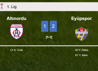 Eyüpspor recovers a 0-1 deficit to prevail over Altınordu 2-1
