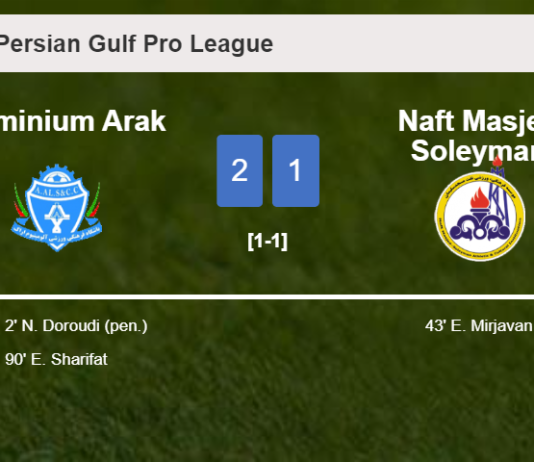 Aluminium Arak recovers a 0-1 deficit to conquer Naft Masjed Soleyman 2-1