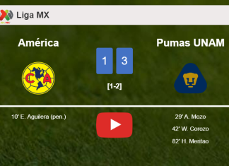 Pumas UNAM prevails over América 3-1. HIGHLIGHTS
