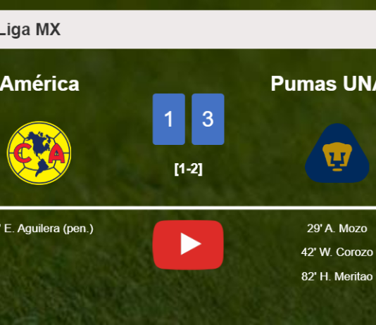 Pumas UNAM prevails over América 3-1. HIGHLIGHTS