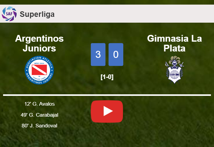 Argentinos Juniors prevails over Gimnasia La Plata 3-0. HIGHLIGHTS