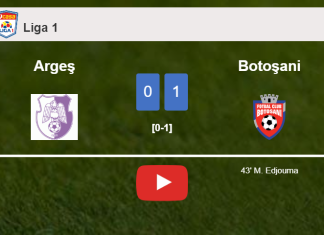 Botoşani beats Argeş 1-0 with a goal scored by M. Edjouma. HIGHLIGHTS