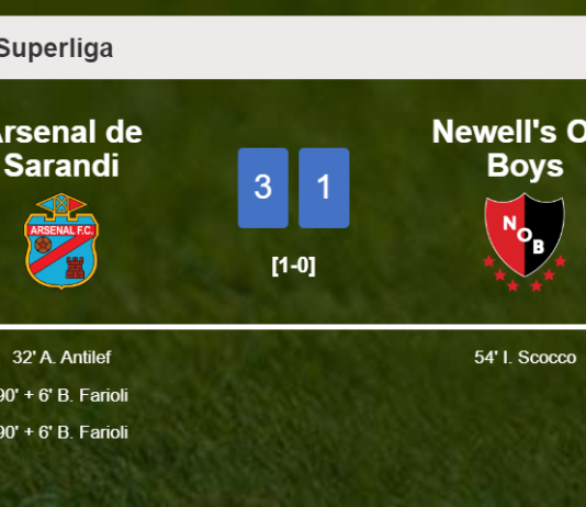Arsenal de Sarandi prevails over Newell's Old Boys 3-1
