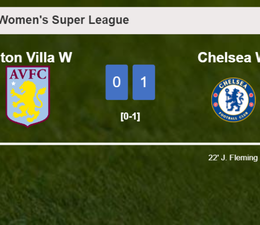 Chelsea overcomes Aston Villa 1-0 with a goal scored by J. Fleming