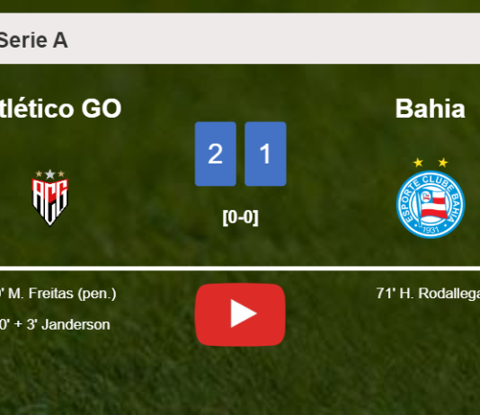Atlético GO seizes a 2-1 win against Bahia. HIGHLIGHTS