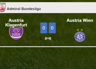 Austria Klagenfurt draws 0-0 with Austria Wien on Sunday