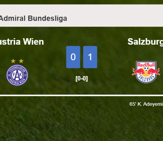 Salzburg tops Austria Wien 1-0 with a goal scored by K. Adeyemi