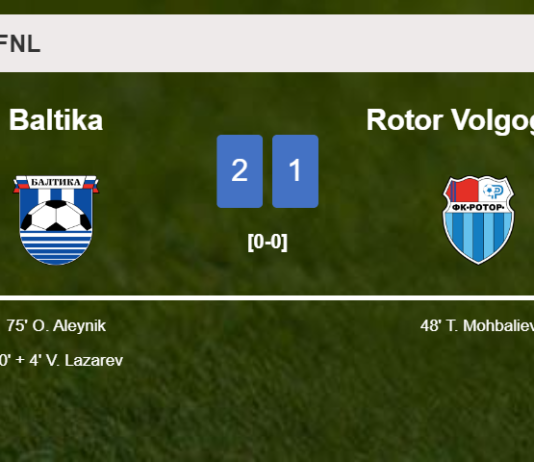 Baltika recovers a 0-1 deficit to beat Rotor Volgograd 2-1