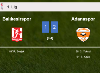 Adanaspor tops Balıkesirspor 2-1