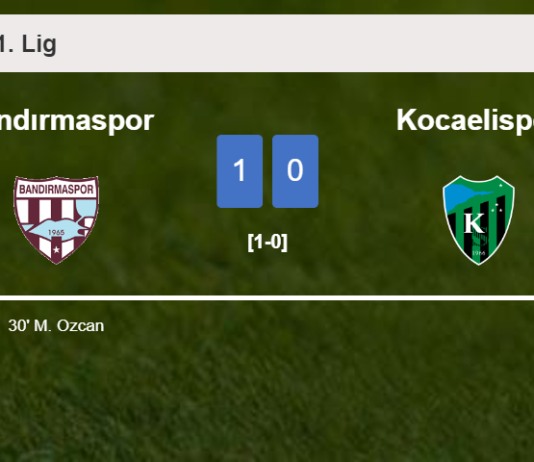 Bandırmaspor beats Kocaelispor 1-0 with a goal scored by M. Ozcan