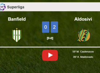 Aldosivi prevails over Banfield 2-0 on Friday. HIGHLIGHTS