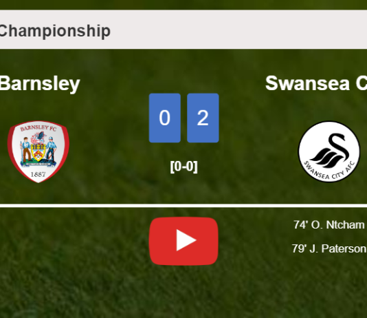 Swansea City surprises Barnsley with a 2-0 win. HIGHLIGHTS