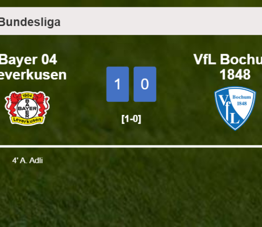 Bayer 04 Leverkusen defeats VfL Bochum 1848 1-0 with a goal scored by A. Adli