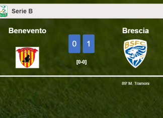 Brescia overcomes Benevento 1-0 with a late goal scored by M. Tramoni