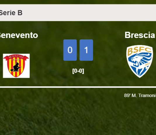 Brescia overcomes Benevento 1-0 with a late goal scored by M. Tramoni