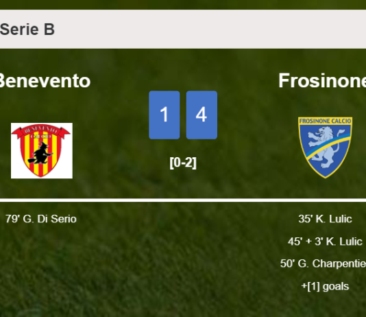 Frosinone prevails over Benevento 4-1