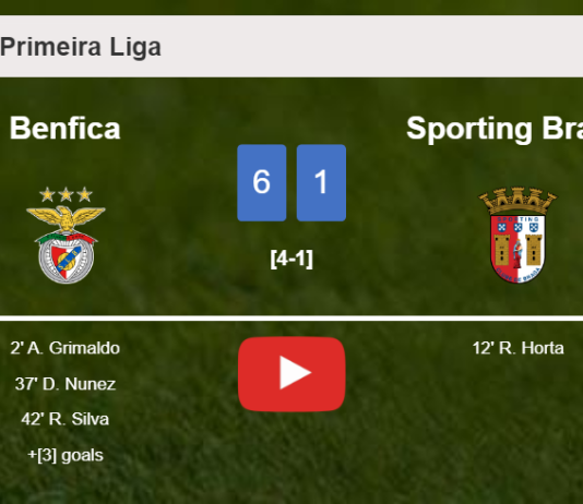 Benfica obliterates Sporting Braga 6-1 . HIGHLIGHTS