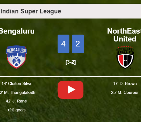 Bengaluru defeats NorthEast United 4-2. HIGHLIGHTS