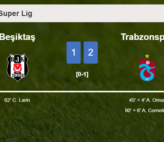 Trabzonspor seizes a 2-1 win against Beşiktaş