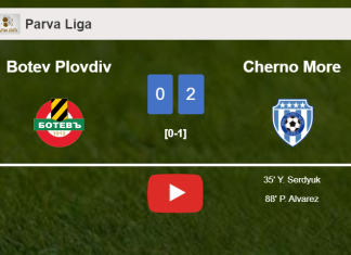 Cherno More beats Botev Plovdiv 2-0 on Saturday. HIGHLIGHTS