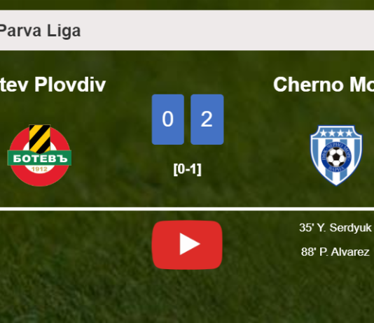 Cherno More beats Botev Plovdiv 2-0 on Saturday. HIGHLIGHTS