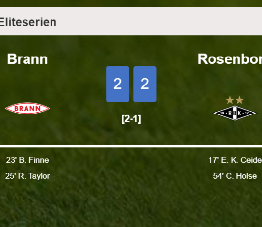 Brann and Rosenborg draw 2-2 on Saturday