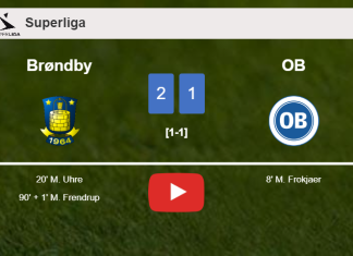 Brøndby recovers a 0-1 deficit to beat OB 2-1. HIGHLIGHTS