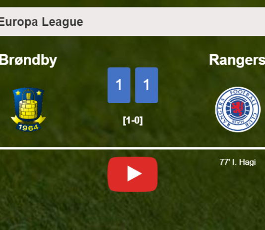 Brøndby and Rangers draw 1-1 on Thursday. HIGHLIGHTS
