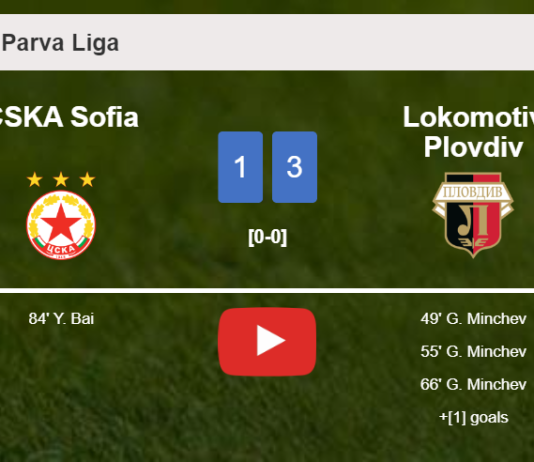 Lokomotiv Plovdiv demolishes CSKA Sofia 3-1 with 3 goals from G. Minchev. HIGHLIGHTS