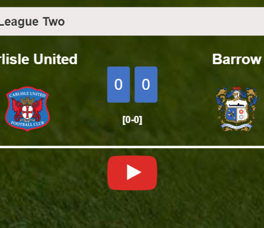 Carlisle United draws 0-0 with Barrow on Saturday. HIGHLIGHTS