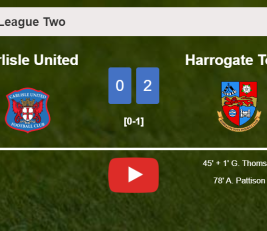 Harrogate Town surprises Carlisle United with a 2-0 win. HIGHLIGHTS