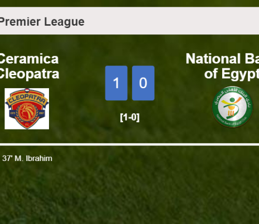 Ceramica Cleopatra overcomes National Bank of Egypt 1-0 with a goal scored by M. Ibrahim
