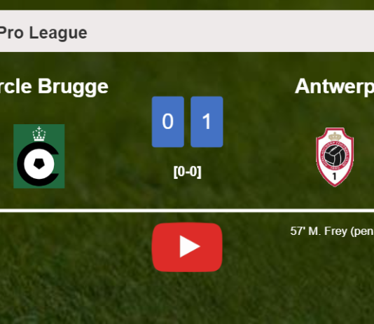 Antwerp tops Cercle Brugge 1-0 with a goal scored by M. Frey. HIGHLIGHTS