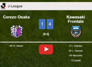 Kawasaki Frontale conquers Cerezo Osaka 4-1. HIGHLIGHTS