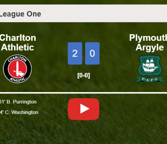 Charlton Athletic surprises Plymouth Argyle with a 2-0 win. HIGHLIGHTS