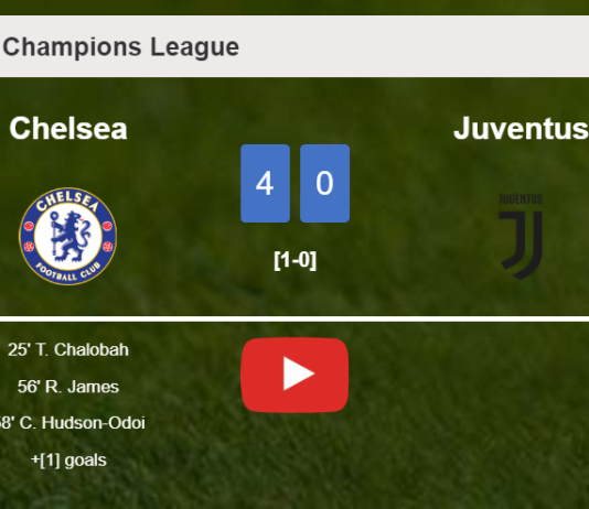 Chelsea demolishes Juventus 4-0 with a fantastic performance. HIGHLIGHTS