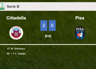 Cittadella prevails over Pisa 2-0 on Sunday