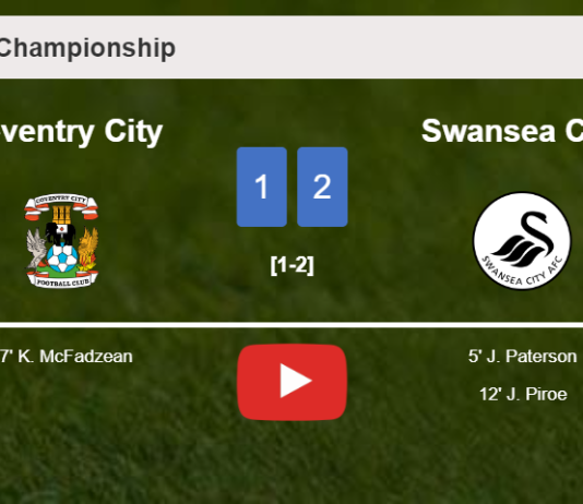 Swansea City conquers Coventry City 2-1. HIGHLIGHTS