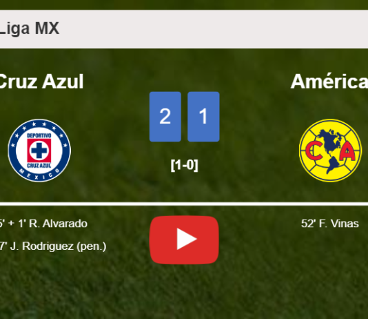 Cruz Azul steals a 2-1 win against América. HIGHLIGHTS