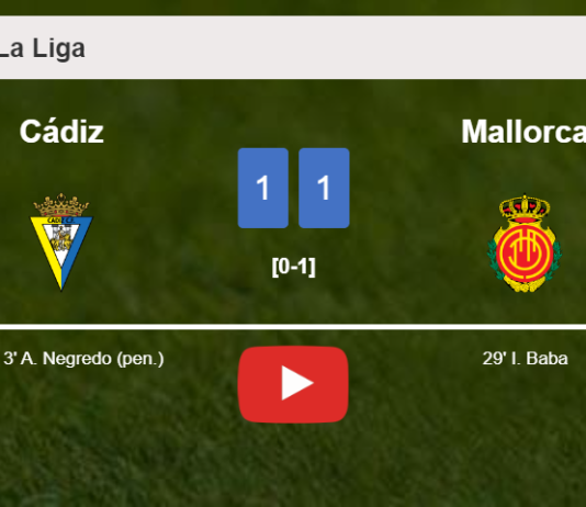 Cádiz seizes a draw against Mallorca. HIGHLIGHTS