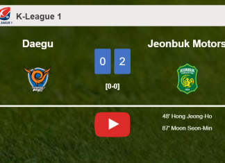 Jeonbuk Motors defeats Daegu 2-0 on Sunday. HIGHLIGHTS